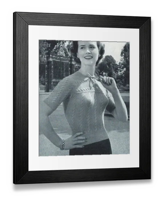 Framed Print : Cable-knit Jumper Framed Print : Cable-knit Jumper