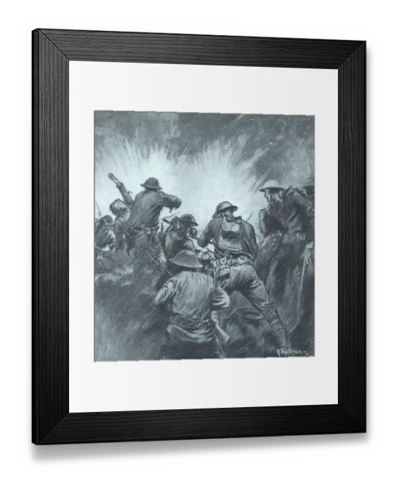 Framed Print : Soldiers Under Fire Framed Print : Soldiers Under Fire