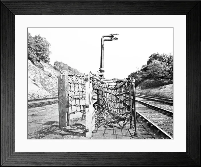 Framed Print : Railway mailbag catch net Framed Print : Railway mailbag catch net