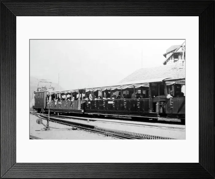 Framed Print : Wengen Railway, Switzerland in the 1920s Framed Print : Wengen Railway, Switzerland in the 1920s