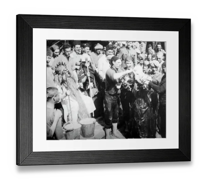 Framed Print : Troop ship crossing the line ceremony Framed Print : Troop ship crossing the line ceremony