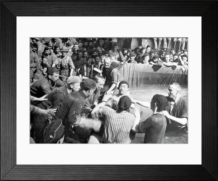 Framed Print : Troop ship crossing the line ceremony Framed Print : Troop ship crossing the line ceremony