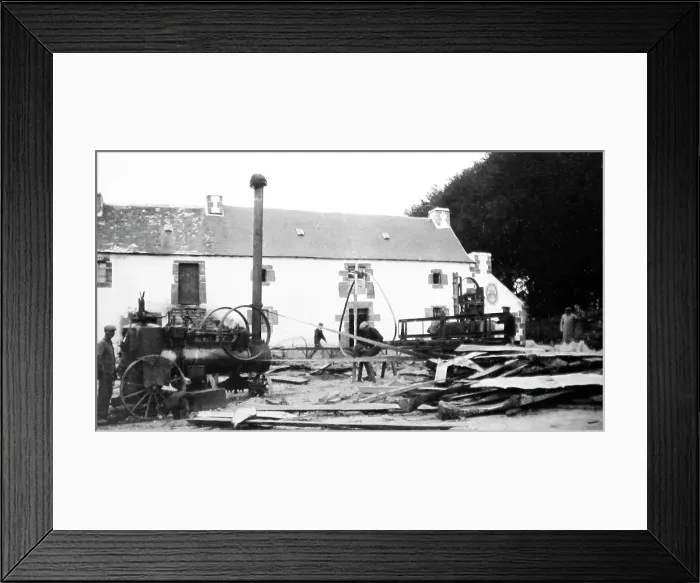 Framed Print : Stationary steam engine at a sawmill Framed Print : Stationary steam engine at a sawmill