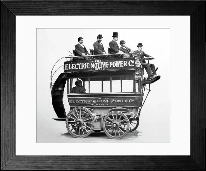 Framed Print : An electric bus, The Electric Motive Power Company Ltd Framed Print : An electric bus, The Electric Motive Power Company Ltd