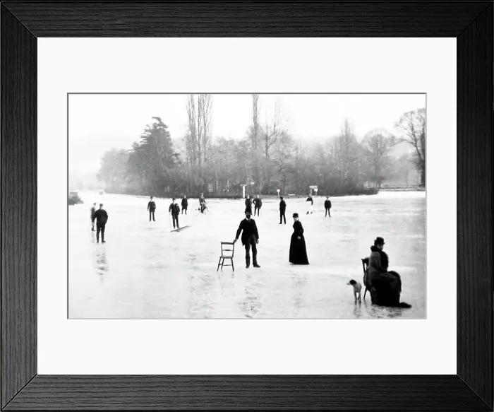 Framed Print : Fun on the ice, The Great Frost of 1890 Framed Print : Fun on the ice, The Great Frost of 1890