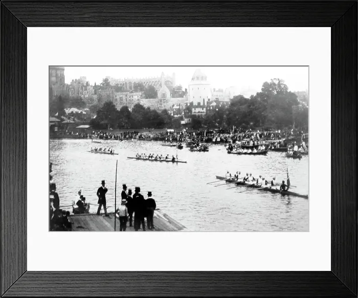 Framed Print : Rowing on the Thames at Eton