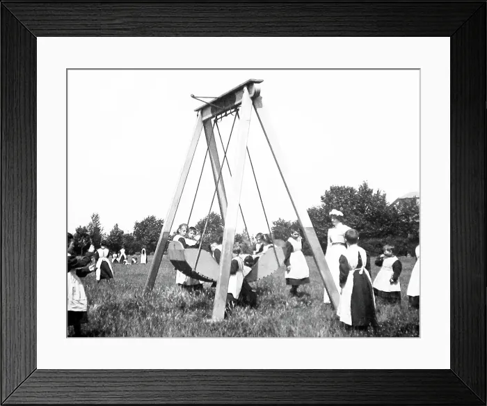 Framed Print : Children playing in a park Framed Print : Children playing in a park