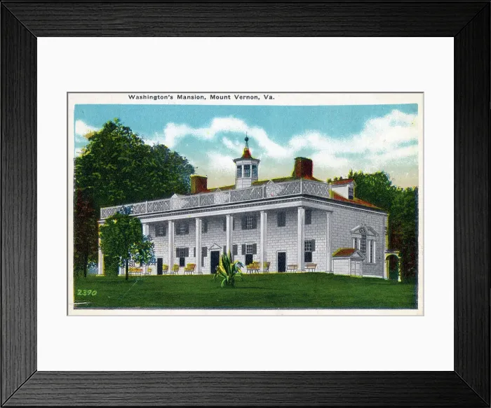 Framed Print : Washington's Mansion, Mount Vernon, Virginia, USA Framed Print : Washington's Mansion, Mount Vernon, Virginia, USA
