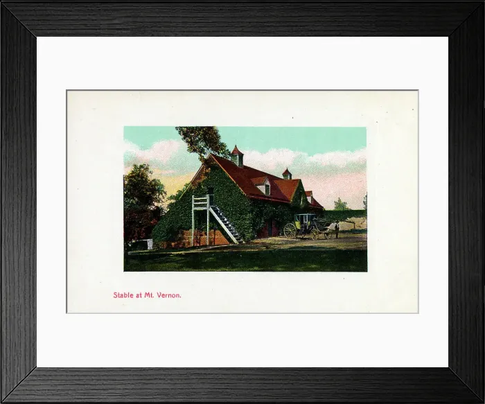 Framed Print : Stable at Mount Vernon, George Washington's Estate, Virginia Framed Print : Stable at Mount Vernon, George Washington's Estate, Virginia