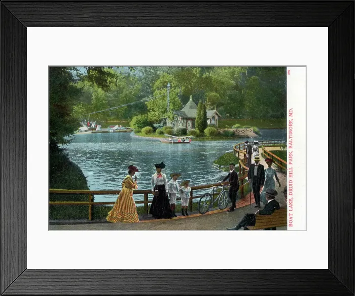 Framed Print : Boat Lake, Druid Hill Park, Baltimore, Maryland, USA Framed Print : Boat Lake, Druid Hill Park, Baltimore, Maryland, USA