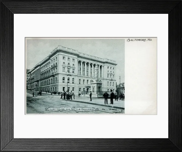 Framed Print : Court House and Battle Monument, Baltimore, Maryland, USA Framed Print : Court House and Battle Monument, Baltimore, Maryland, USA