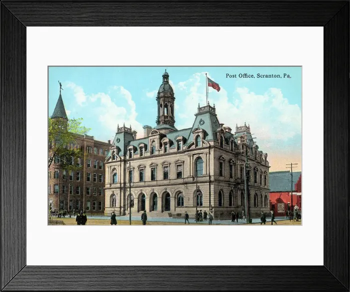 Framed Print : Post Office, Scranton, Pennsylvania, USA Framed Print : Post Office, Scranton, Pennsylvania, USA