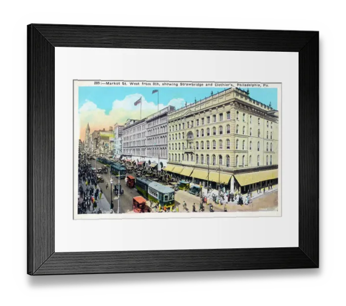 Framed Print : Market Street West from 8th Street, Philadelphia Framed Print : Market Street West from 8th Street, Philadelphia