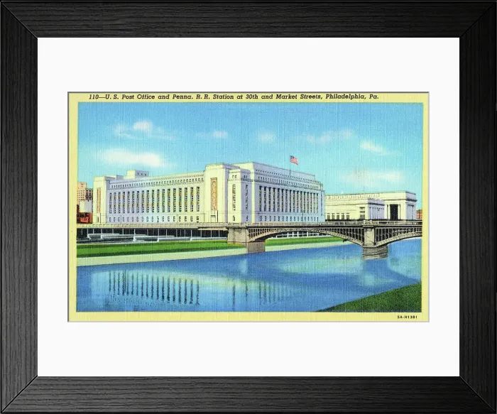 Framed Print : U.S. Post Office and Pennsylvanian Railroad Station Framed Print : U.S. Post Office and Pennsylvanian Railroad Station
