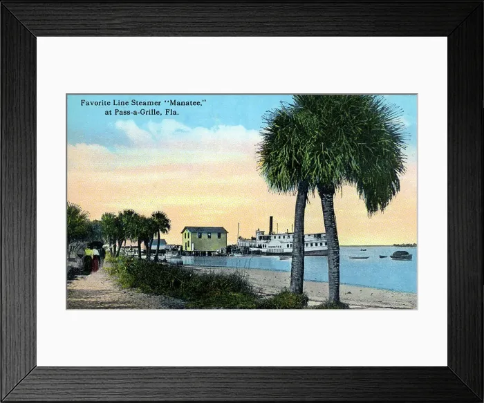 Framed Print : Favorite Line Steamer Manatee, Pass-a-GrilleBeach, Florida Framed Print : Favorite Line Steamer Manatee, Pass-a-GrilleBeach, Florida