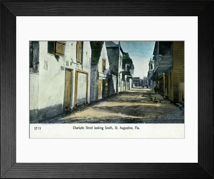 Framed Print : Charlotte Street looking South, St. Augustine, Florida, USA Framed Print : Charlotte Street looking South, St. Augustine, Florida, USA