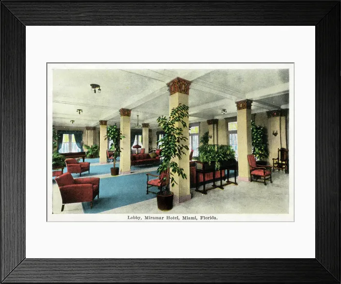 Framed Print : The Lobby, Miramar Hotel, Miami, Florida, USA Framed Print : The Lobby, Miramar Hotel, Miami, Florida, USA