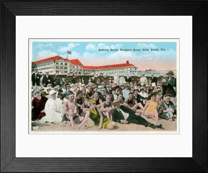 Framed Print : The Bathing Beach, Breakers Hotel, Palm Beach, Florida, USA Framed Print : The Bathing Beach, Breakers Hotel, Palm Beach, Florida, USA