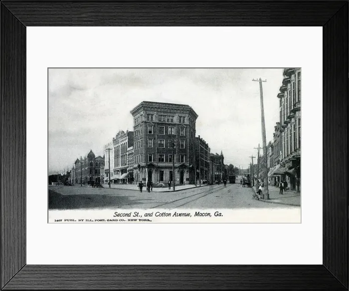 Framed Print : Second Street and Cotton Avenue, Macon, Georgia, USA Framed Print : Second Street and Cotton Avenue, Macon, Georgia, USA