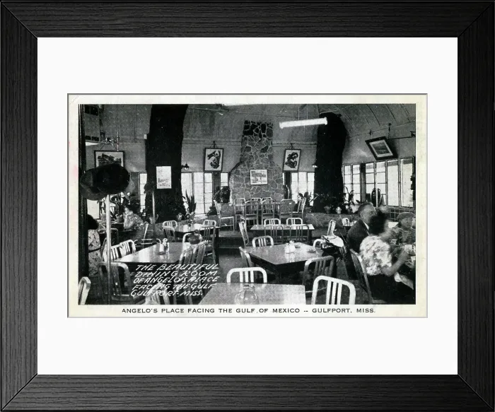 Framed Print : Angelo's Place facing the Gulf of Mexico, Gulfport, Mississi