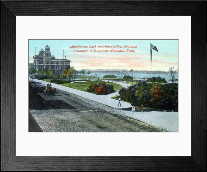Framed Print : Confederate Park and Post Office with Arkansas in distance Framed Print : Confederate Park and Post Office with Arkansas in distance