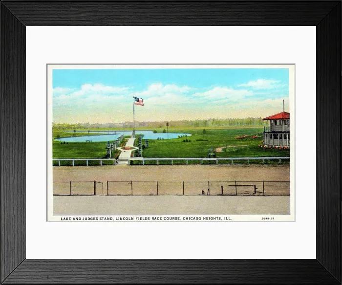Framed Print : Lake and Judges Stand, Lincoln Fields Race Course Framed Print : Lake and Judges Stand, Lincoln Fields Race Course