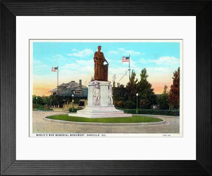 Framed Print : World's War Memorial Monument, Danville, Illinois, USA Framed Print : World's War Memorial Monument, Danville, Illinois, USA