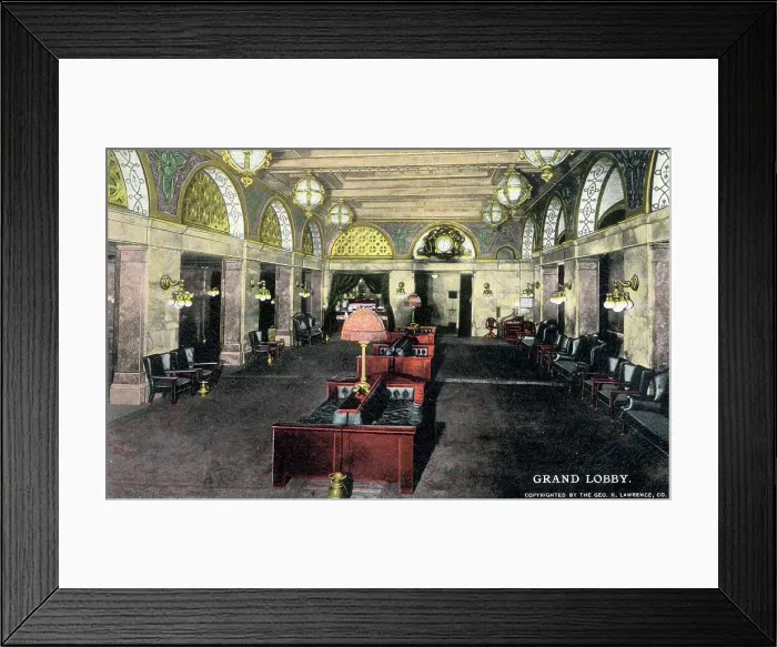 Framed Print : The Grand Lobby, Congress Hotel and Annex, Chicago Framed Print : The Grand Lobby, Congress Hotel and Annex, Chicago