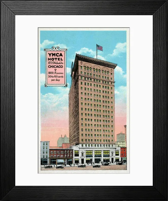 Framed Print : YMCA Hotel, 822 South Wabash Avenue, Chicago, Illinois Framed Print : YMCA Hotel, 822 South Wabash Avenue, Chicago, Illinois