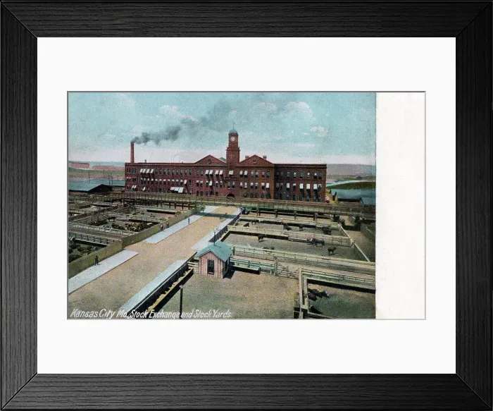 Framed Print : Stock Exhange and Stock Yards, Kansas City, Missouri, USA Framed Print : Stock Exhange and Stock Yards, Kansas City, Missouri, USA