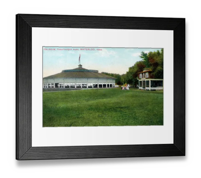 Framed Print : Coliseum, Chautauqua Park, Waterloo, Iowa, USA Framed Print : Coliseum, Chautauqua Park, Waterloo, Iowa, USA