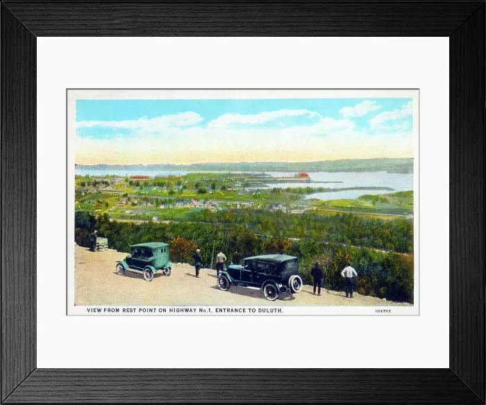 Framed Print : View from Rest Point on Highway No.1 - Entrance to Duluth Framed Print : View from Rest Point on Highway No.1 - Entrance to Duluth