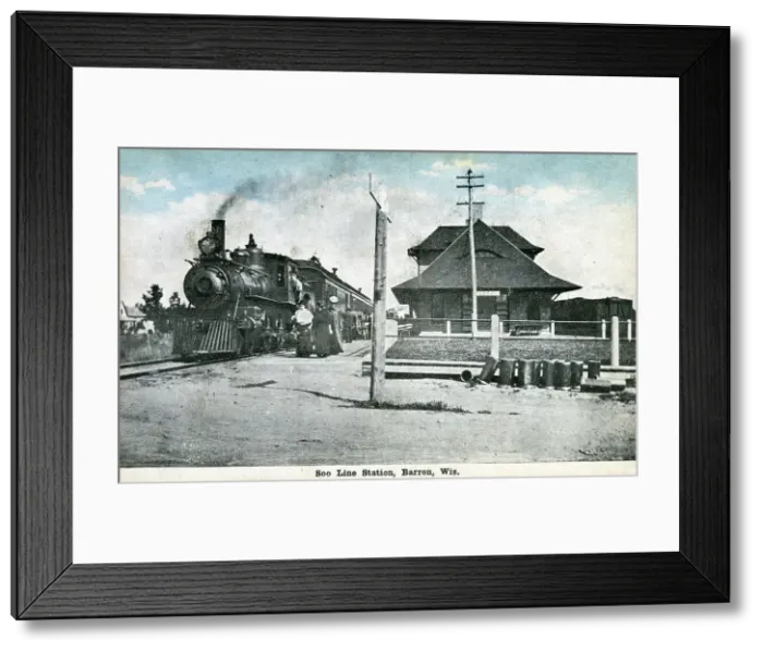 Framed Print : Soo Line Railway Station, Barron, Wisconsin, USA Framed Print : Soo Line Railway Station, Barron, Wisconsin, USA