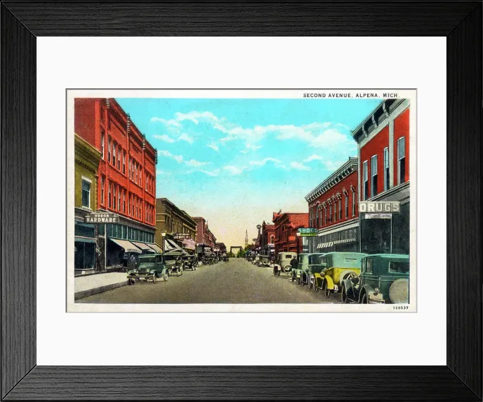Framed Print : Second Avenue, Alpena, Michigan, USA Framed Print : Second Avenue, Alpena, Michigan, USA