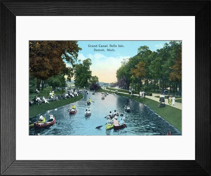 Framed Print : Grand Canal, belle Isle, Detroit, Michigan, USA Framed Print : Grand Canal, belle Isle, Detroit, Michigan, USA