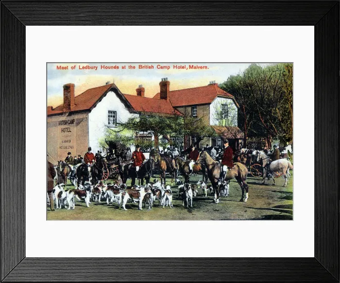 Framed Print : Meet of the Ledbury Hounds - British Camp Hotel, Malvern Framed Print : Meet of the Ledbury Hounds - British Camp Hotel, Malvern
