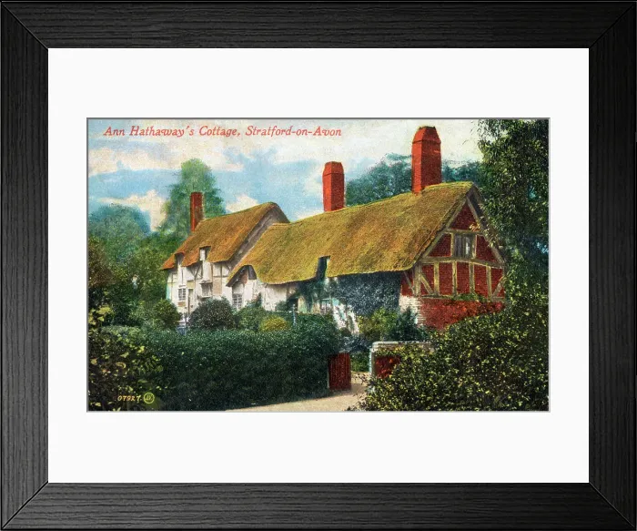 Framed Print : Ann Hathaway's Cottage, Shottery, Warwickshire Framed Print : Ann Hathaway's Cottage, Shottery, Warwickshire