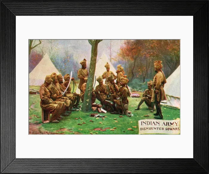 Framed Print : WW1 - Indian Cavalrymen in the British Army Framed Print : WW1 - Indian Cavalrymen in the British Army