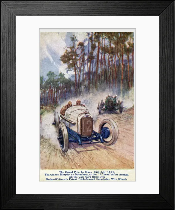 Framed Print : The Grand Prix at Le Mans, 1921 - Murphy's Duesenberg Framed Print : The Grand Prix at Le Mans, 1921 - Murphy's Duesenberg