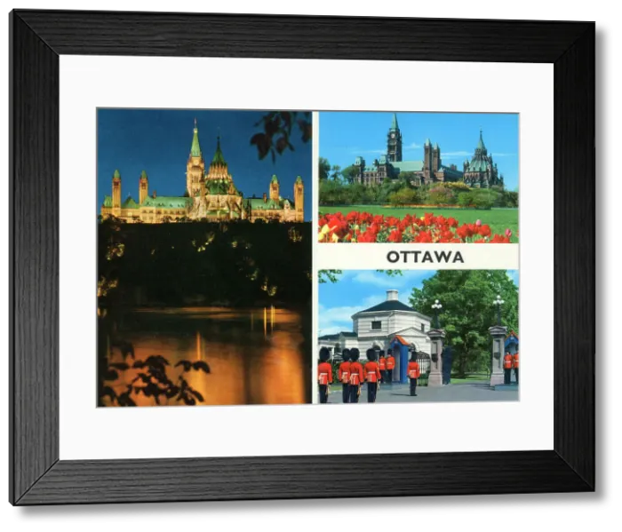 Framed Print : Ottawa, Canada - Parliament Buildings, Changing of the Guard Framed Print : Ottawa, Canada - Parliament Buildings, Changing of the Guard