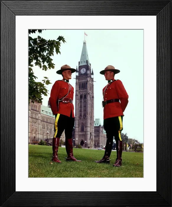 Framed Print : Ottawa, Ontario, Canada - Two Officers of the RCMP Framed Print : Ottawa, Ontario, Canada - Two Officers of the RCMP