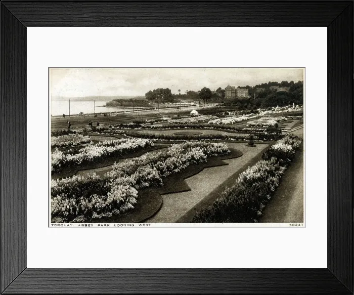 Framed Print : Torquay, Devon - Abbey Park, looking west Framed Print : Torquay, Devon - Abbey Park, looking west