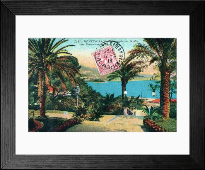 Framed Print : Monte-Carlo - the route to the sea towards Roquebrune Framed Print : Monte-Carlo - the route to the sea towards Roquebrune