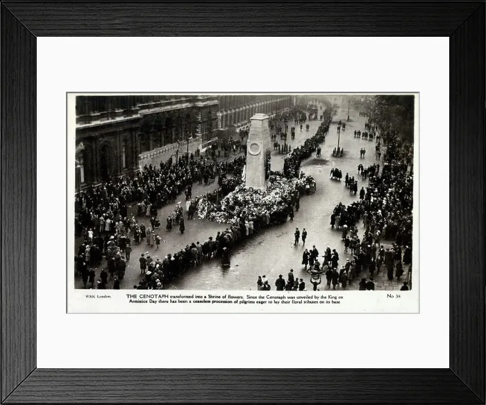 Framed Print : The Cenotaph, Whitehall, London - Shrine of Flowers, 1920 Framed Print : The Cenotaph, Whitehall, London - Shrine of Flowers, 1920