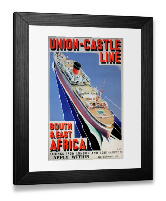 Framed Print : Poster - Union-Castle Line - South & East Africa (Pretoria C) Framed Print : Poster - Union-Castle Line - South & East Africa (Pretoria C)