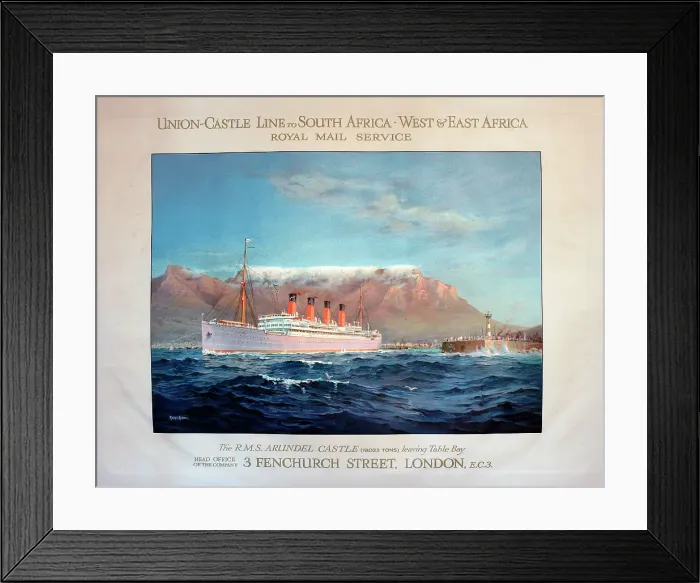 Framed Print : R.M.S. Arundel Castle, Union-Castle Line Framed Print : R.M.S. Arundel Castle, Union-Castle Line