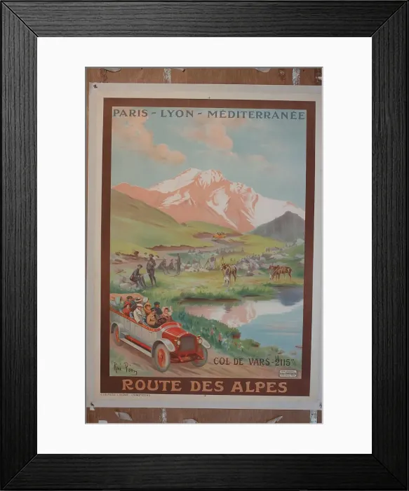 Framed Print : PLM Poster - Routes des Alpes - Col de Vars Framed Print : PLM Poster - Routes des Alpes - Col de Vars