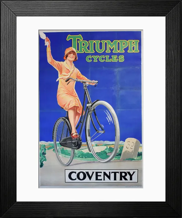 Framed Print : Original Poster - Triumph Cycles Framed Print : Original Poster - Triumph Cycles