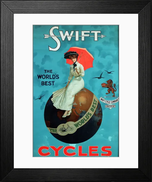 Framed Print : Swift - The World's Best Cycles Framed Print : Swift - The World's Best Cycles