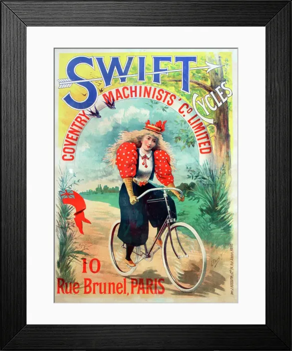 Framed Print : Poster for Swift Cycles, Coventry Machinists Co. Ltd Framed Print : Poster for Swift Cycles, Coventry Machinists Co. Ltd